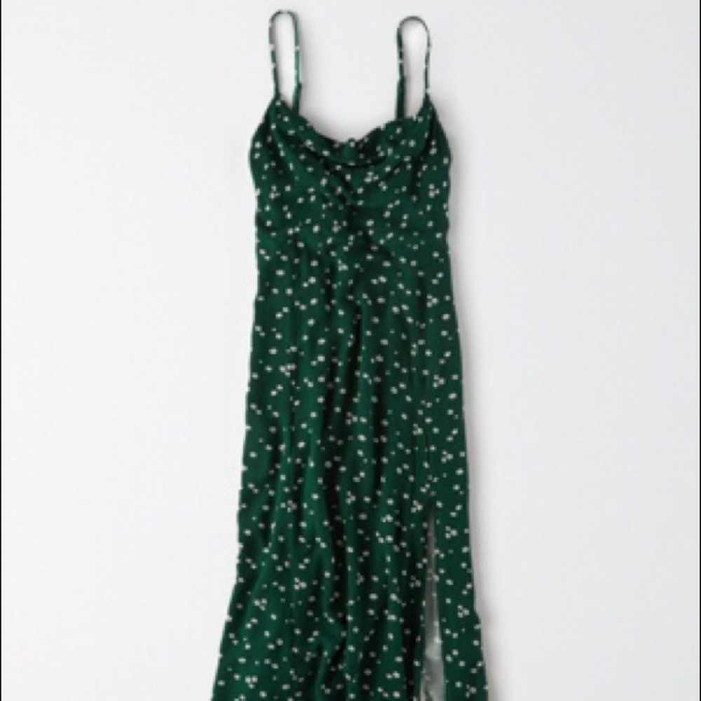 American Eagle Green Floral Maxi Dress Size Small